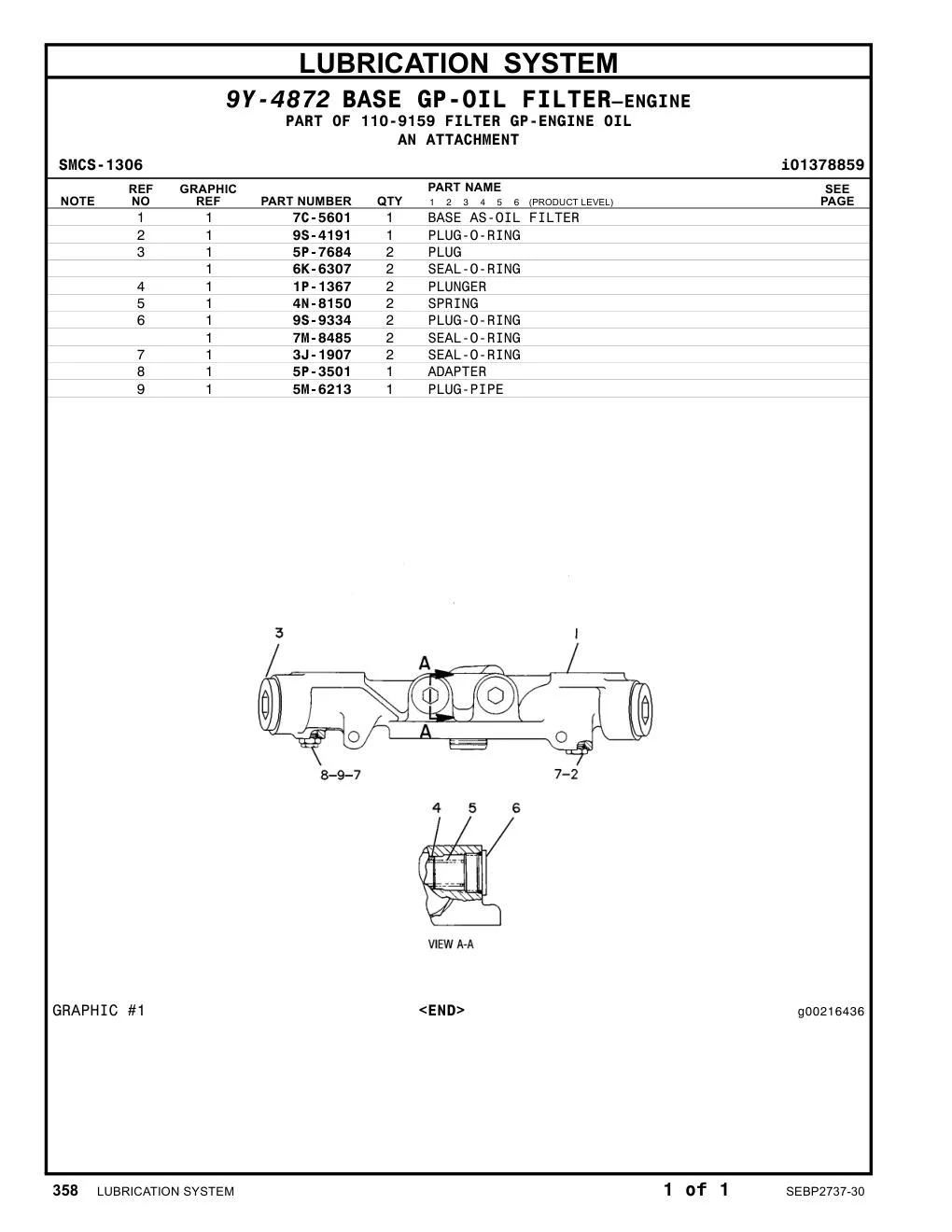 7C-5601 - BASE AS-OIL FILTER