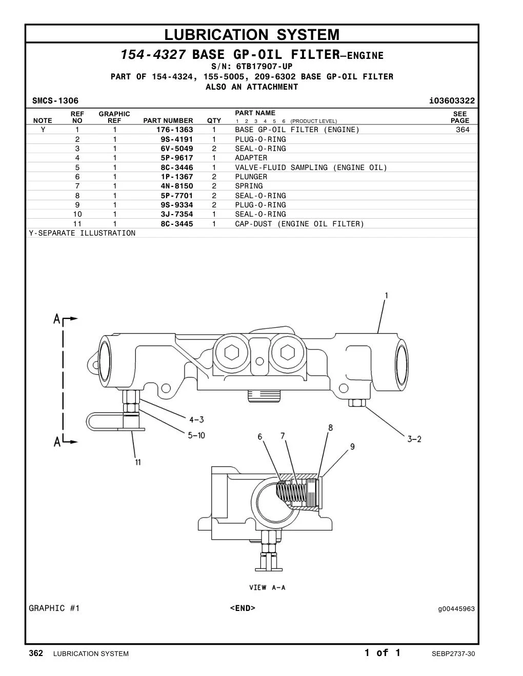 176-1363 - BASE GP-OIL FILTER (ENGINE)
