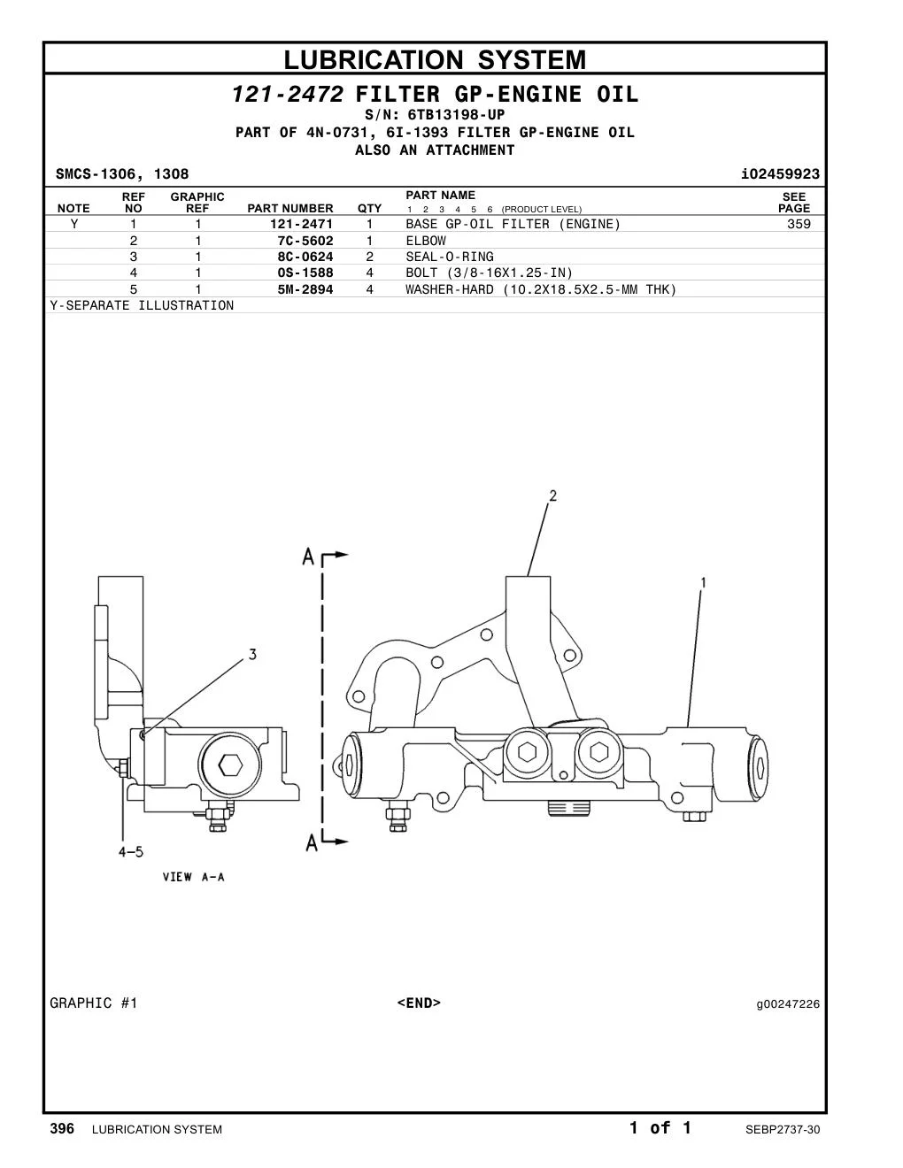 121-2471 - BASE GP-OIL FILTER (ENGINE)