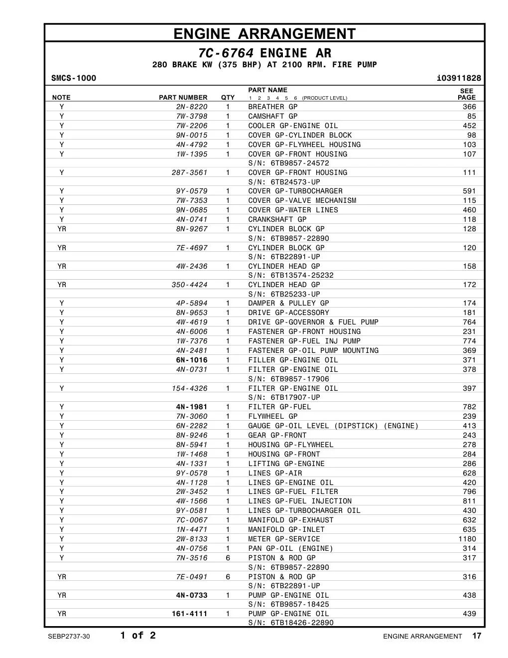 7W-7353 - COVER GP-VALVE MECHANISM
