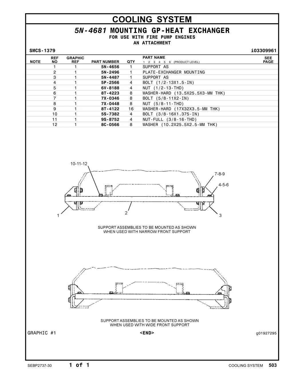 5N-4656 SUPPORT AS CAT parts manual diagram