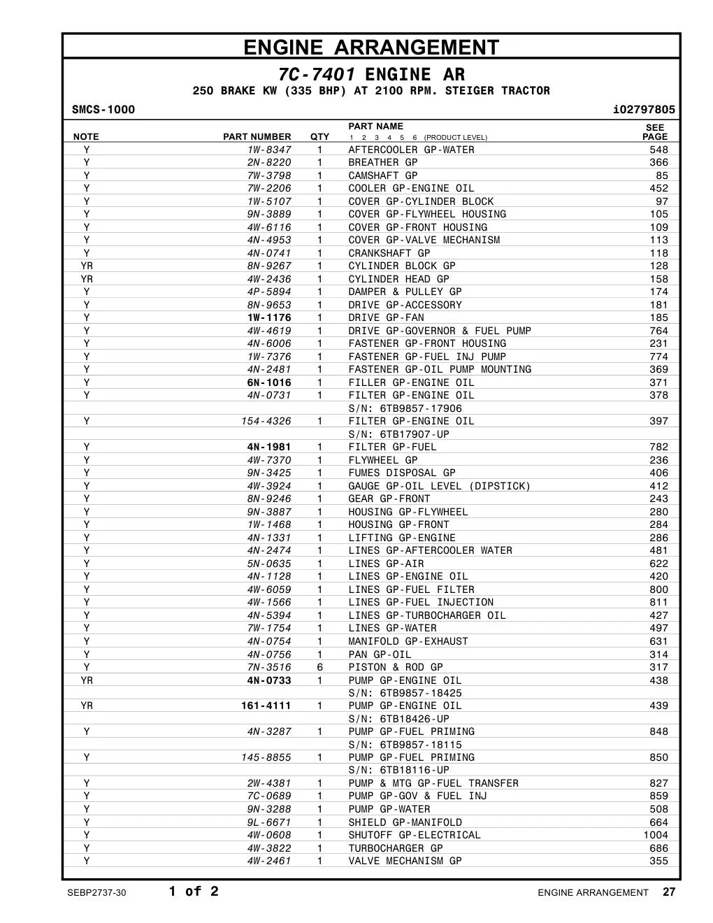 4W-3822 - TURBOCHARGER GP