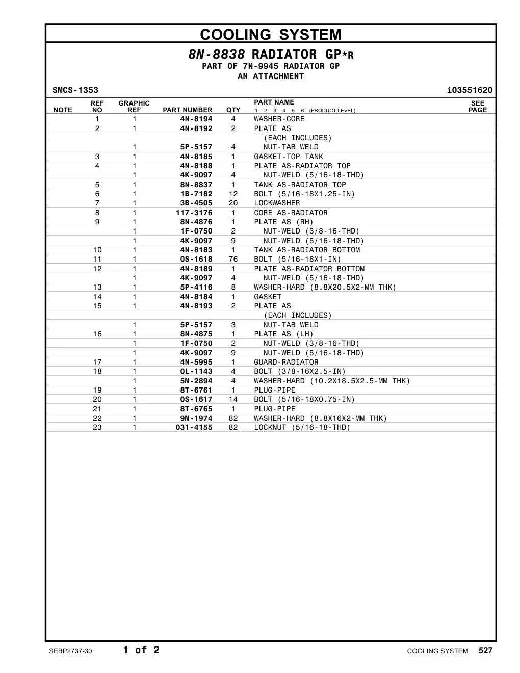 117-3176 - CORE AS-RADIATOR