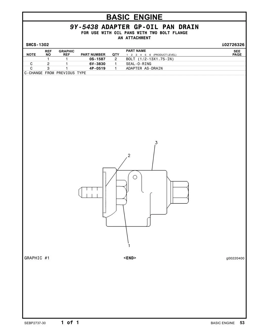 0S-1587 - BOLT (1/2-13X1.75-IN)