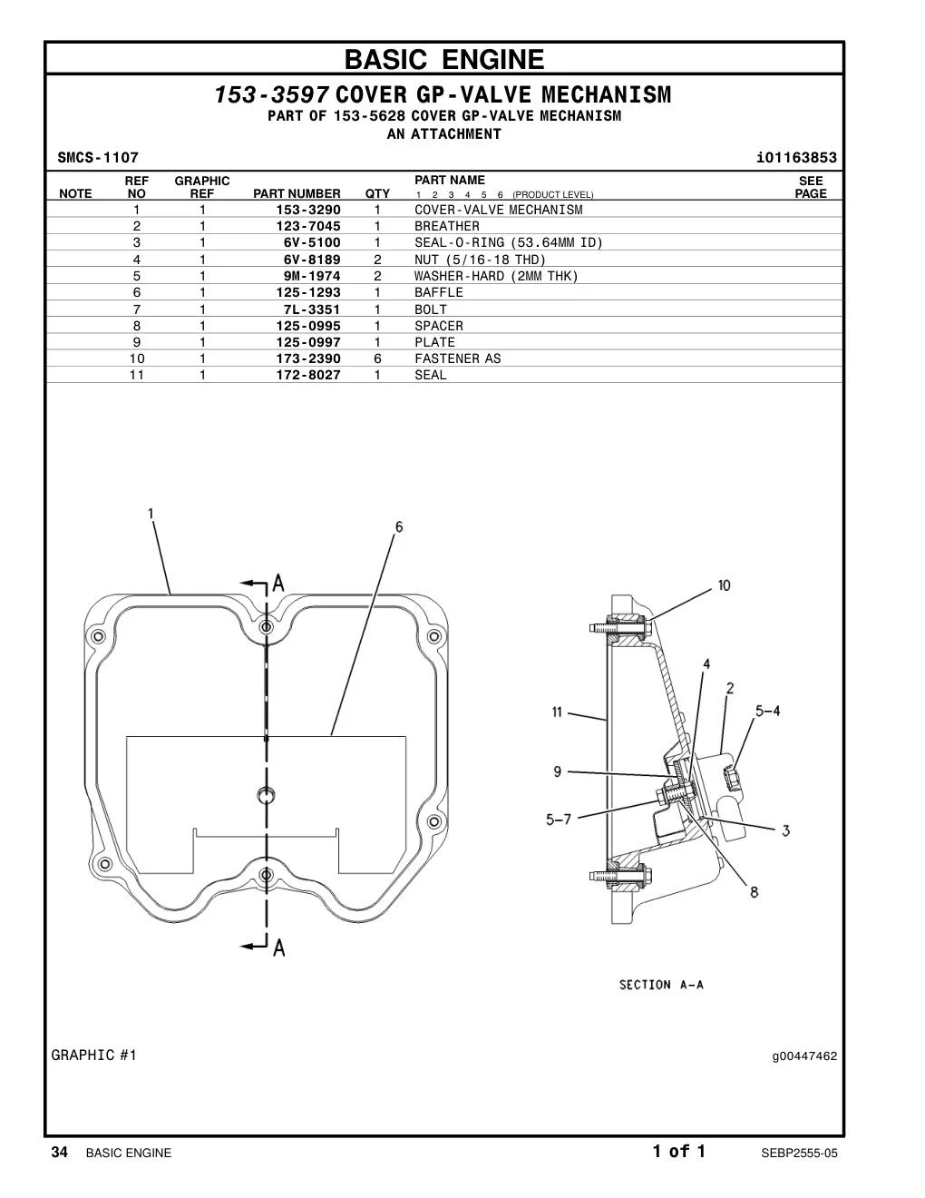 153-3290 - COVER-VALVE MECHANISM