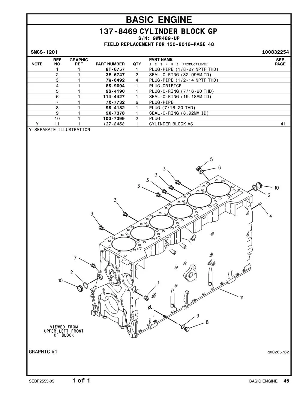 137-8468 - CYLINDER BLOCK AS