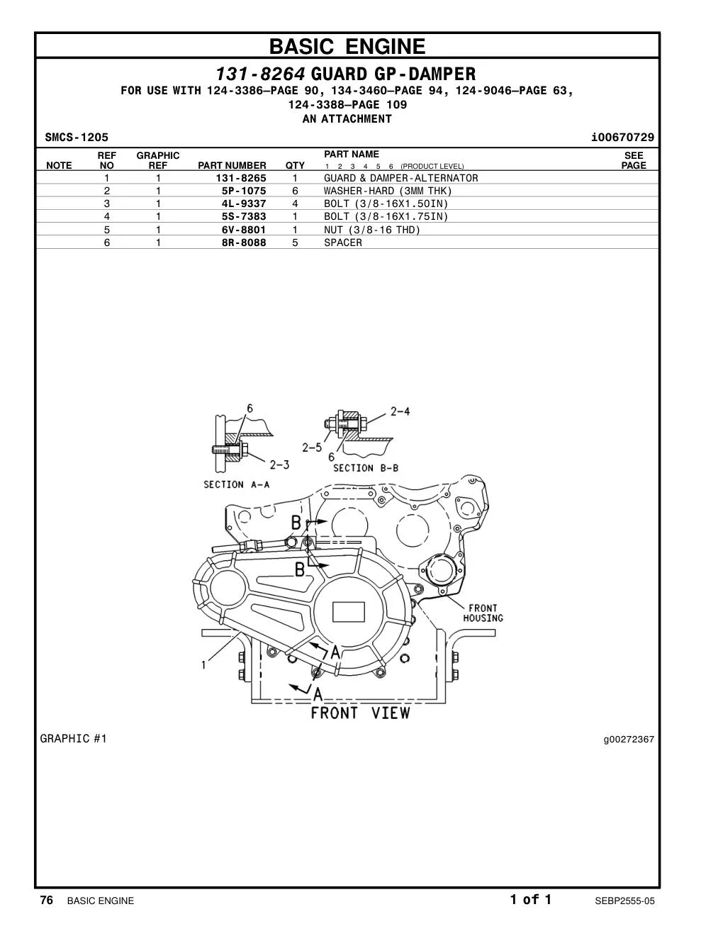 5S-7383 - BOLT (3/8-16X1.75-IN)