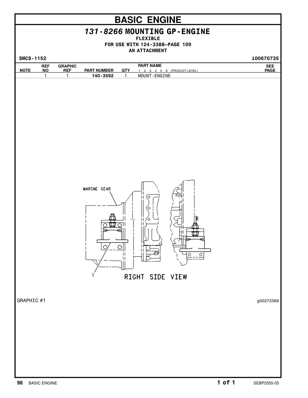140-3592 - MOUNT-ENGINE