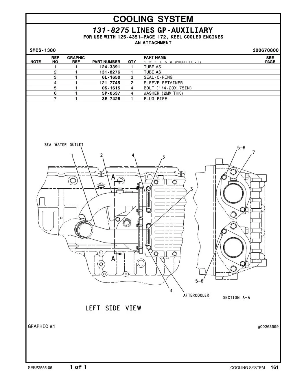 131-8276 TUBE AS CAT parts manual diagram