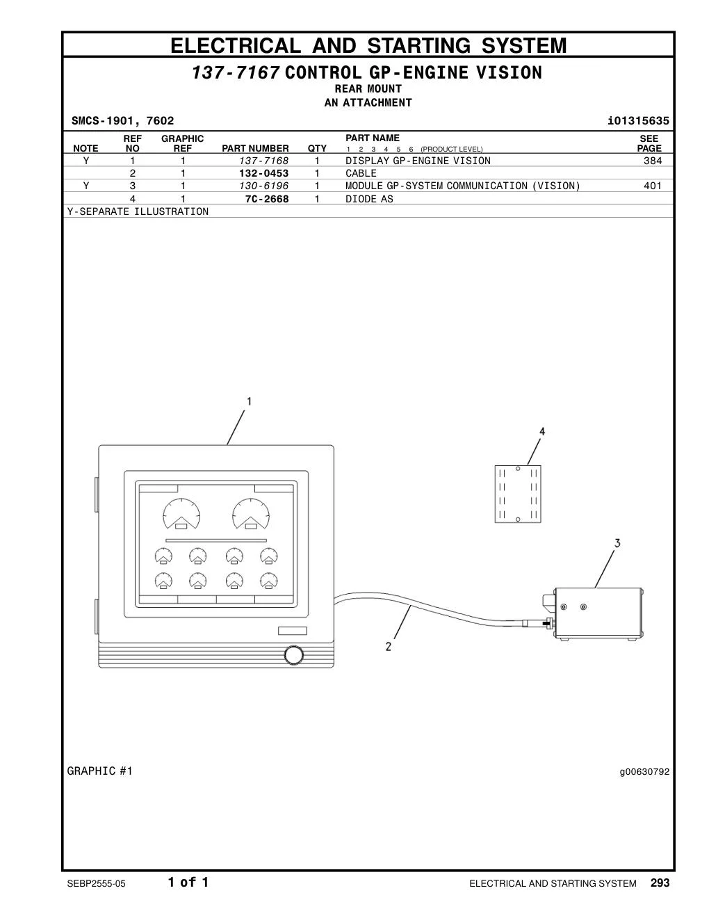 137-7168 - DISPLAY GP-ENGINE VISION