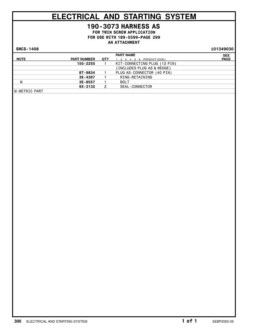 155-2255 - KIT-CONNECTING PLUG (12 PIN) (INCLUDES PLUG AS & WEDGE)