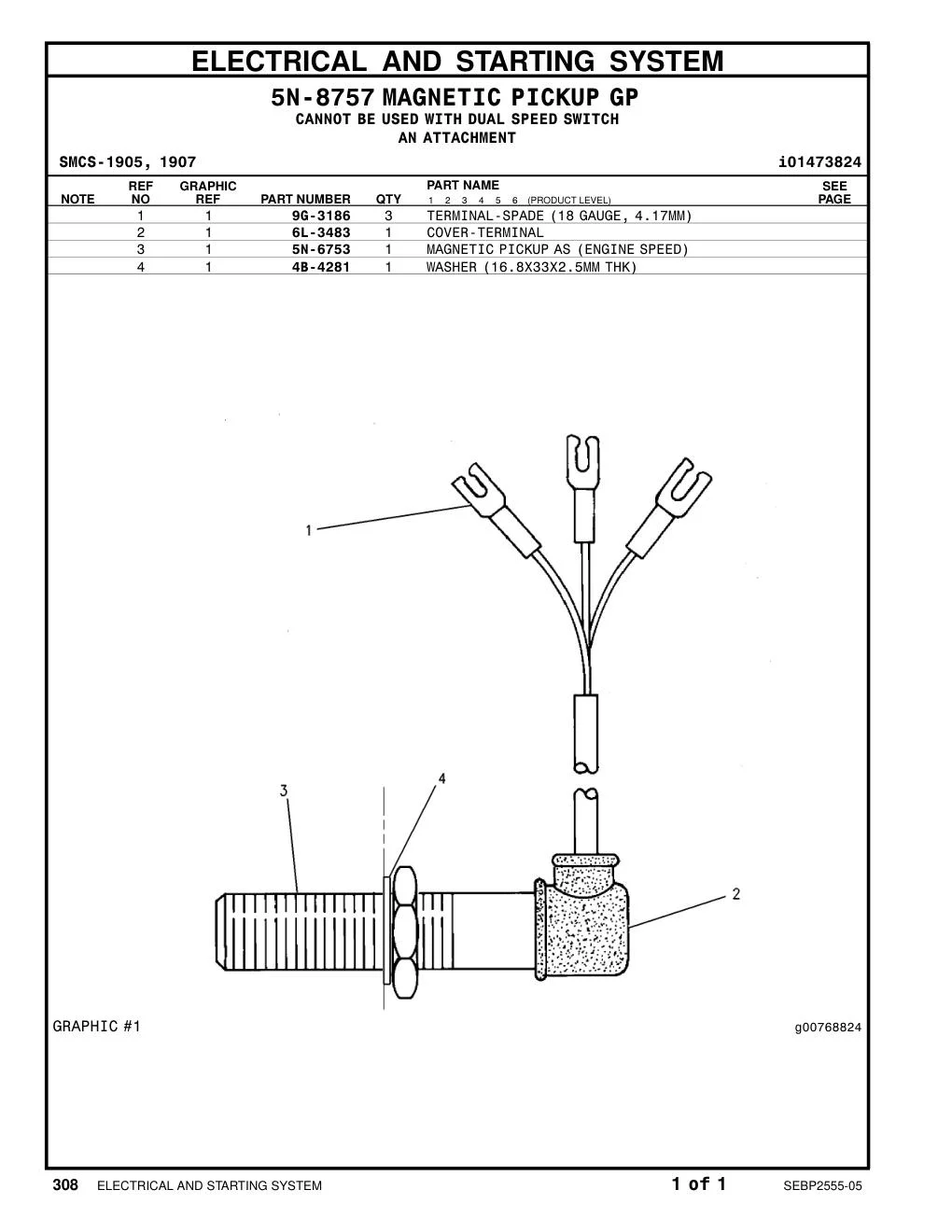 9G-3186 - TERMINAL-FORK (18-GA TO 22-GA, NO. 8 SCREW)