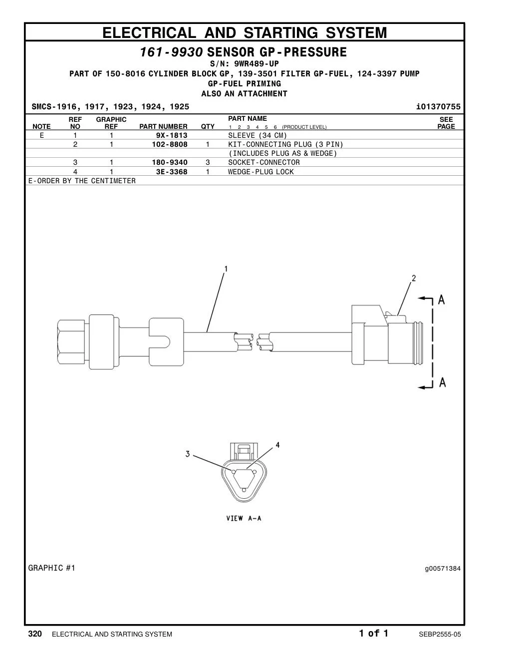 102-8808 PLUG KIT · S/N 9WR489-UP CAT parts manual diagram