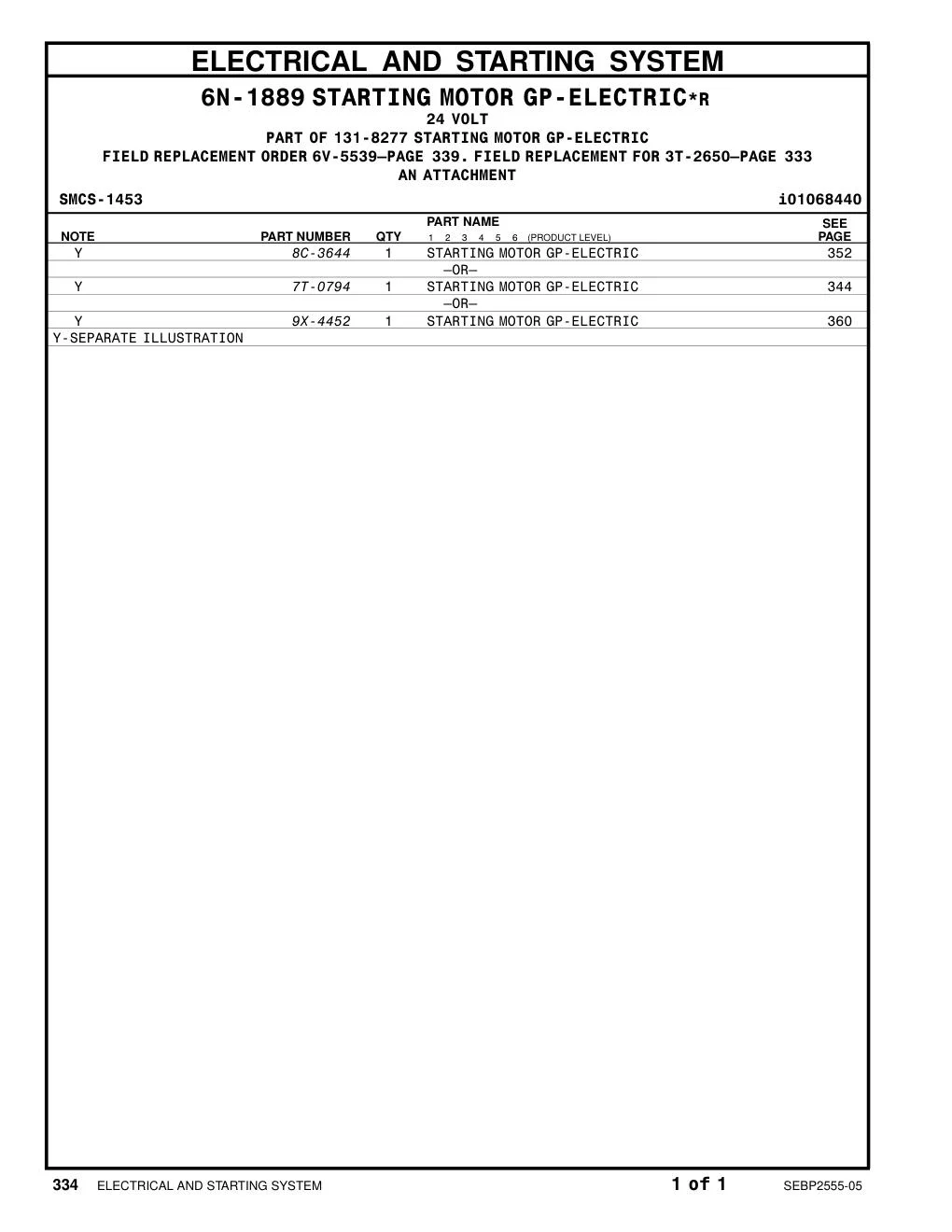 7T-0794 - STARTING MOTOR GP-ELECTRIC –OR–