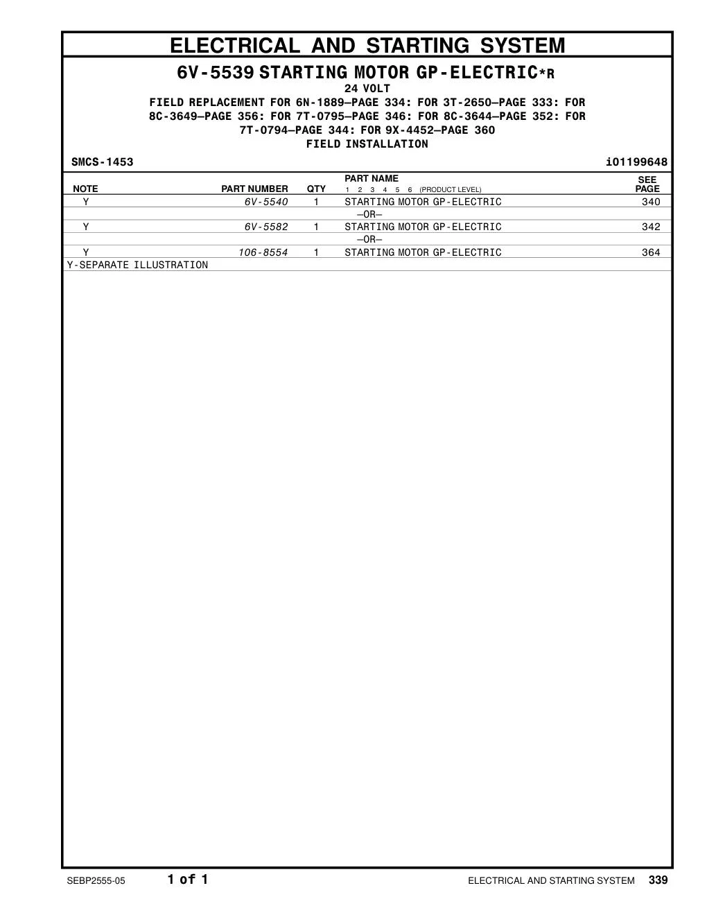 6V-5582 - STARTING MOTOR GP-ELECTRIC –OR–