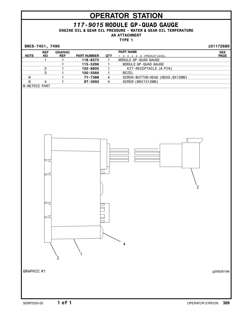 118-8372 - MODULE GP-QUAD GAUGE