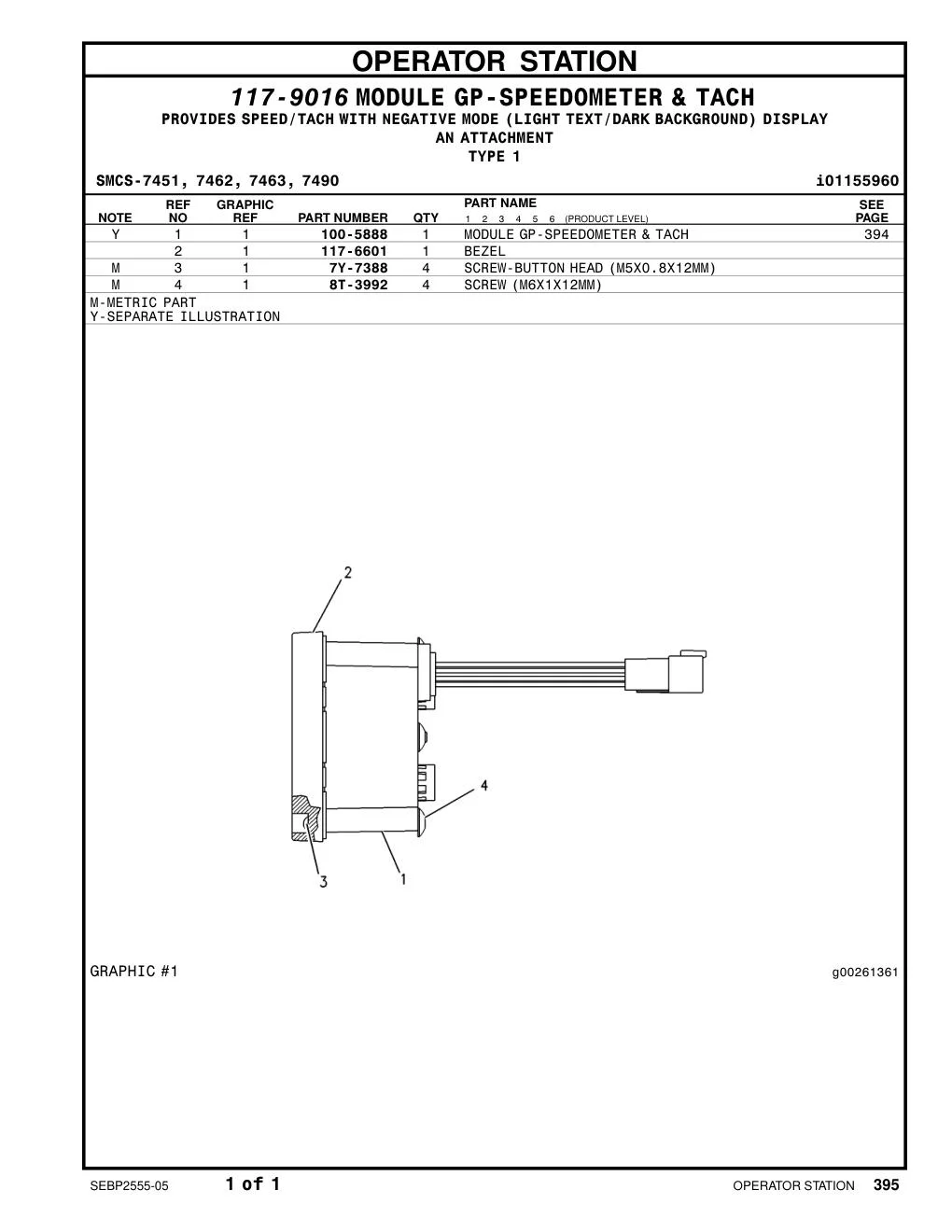 100-5888 - MODULE GP-SPEEDOMETER & TACH