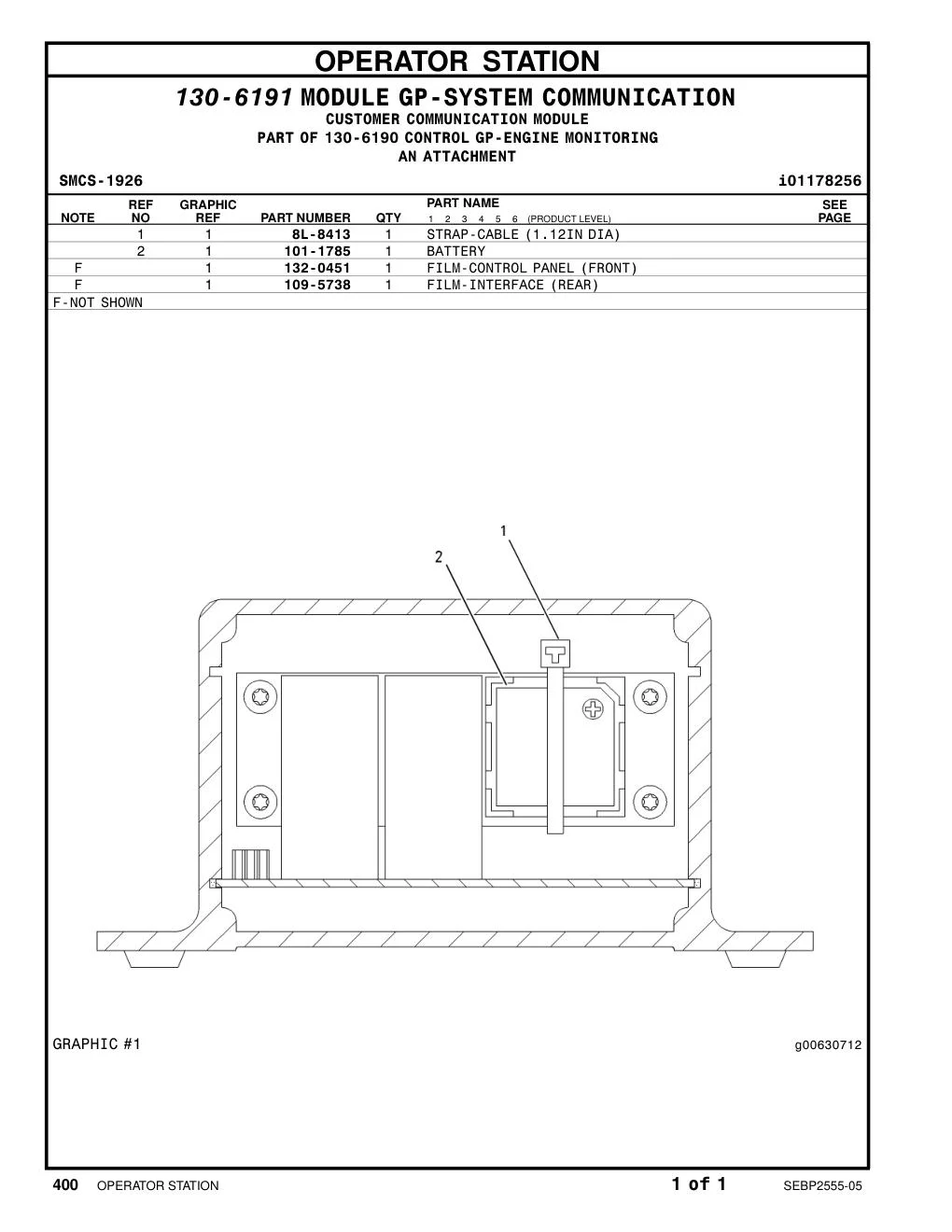 101-1785 BATTERY CAT parts manual diagram