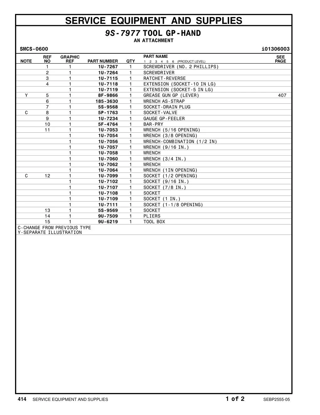 185-3630 WRENCH AS-STRAP CAT parts manual diagram