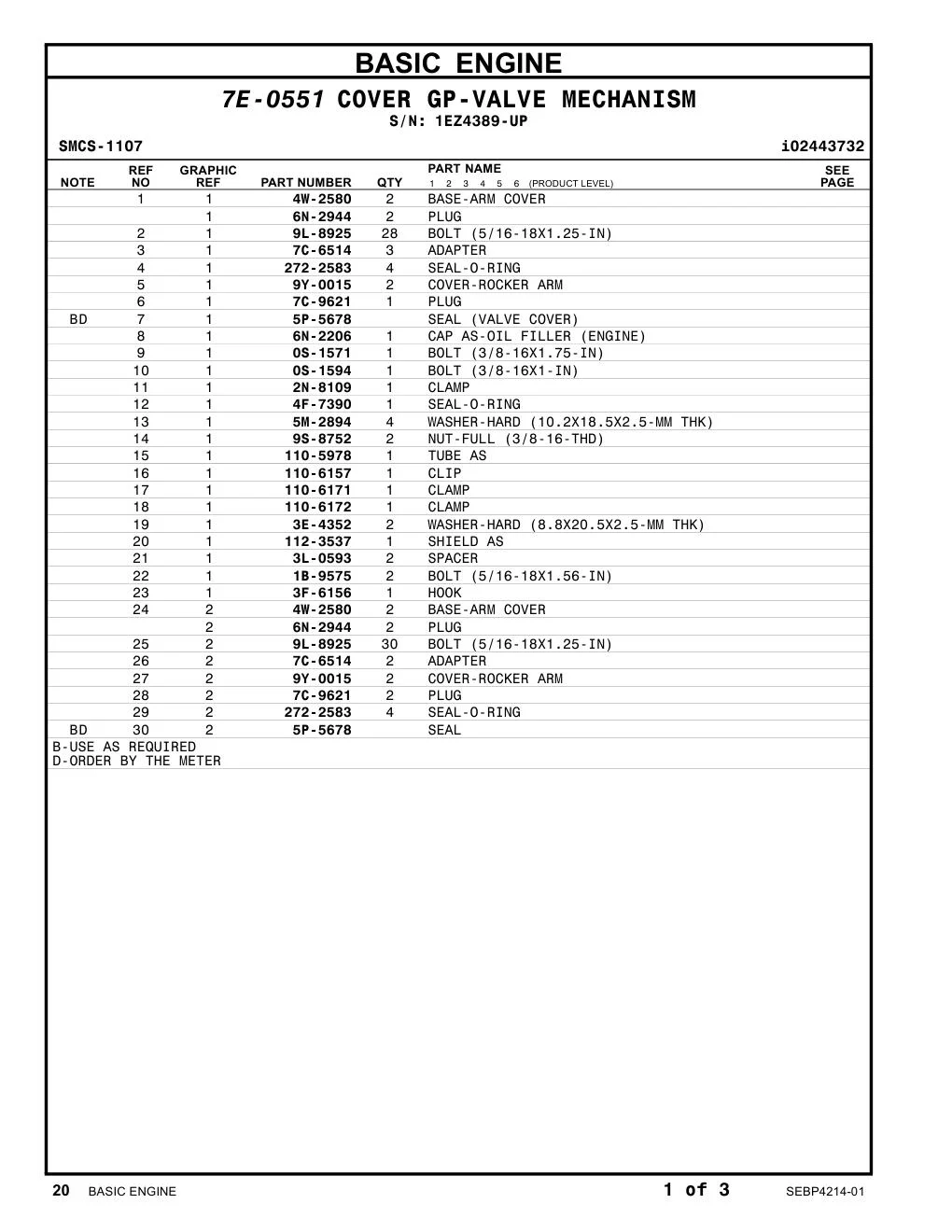 9Y-0015 - COVER-ROCKER ARM
