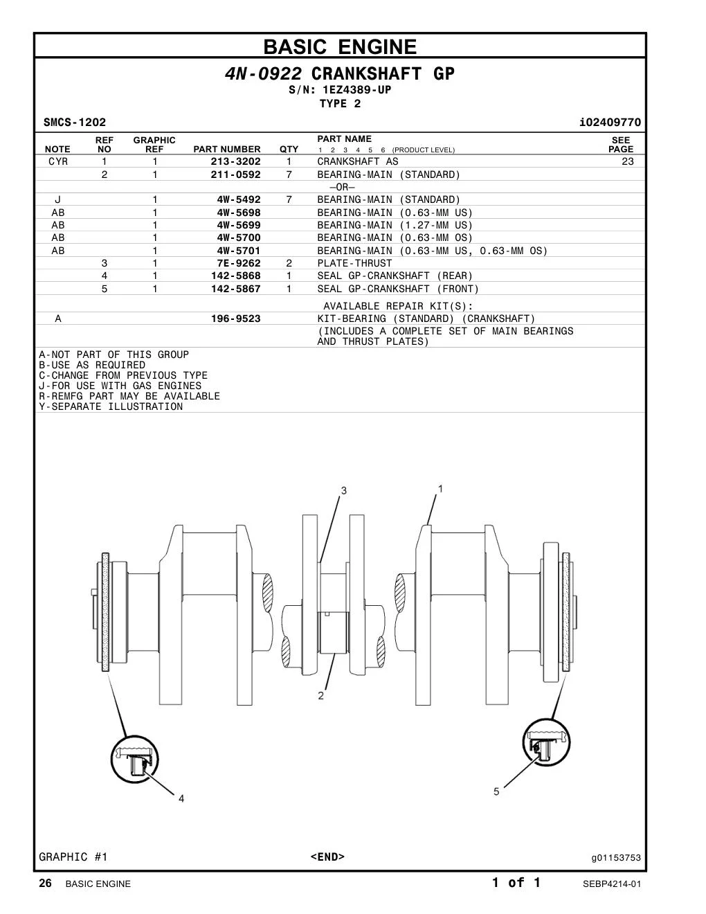 213-3202 - CRANKSHAFT AS