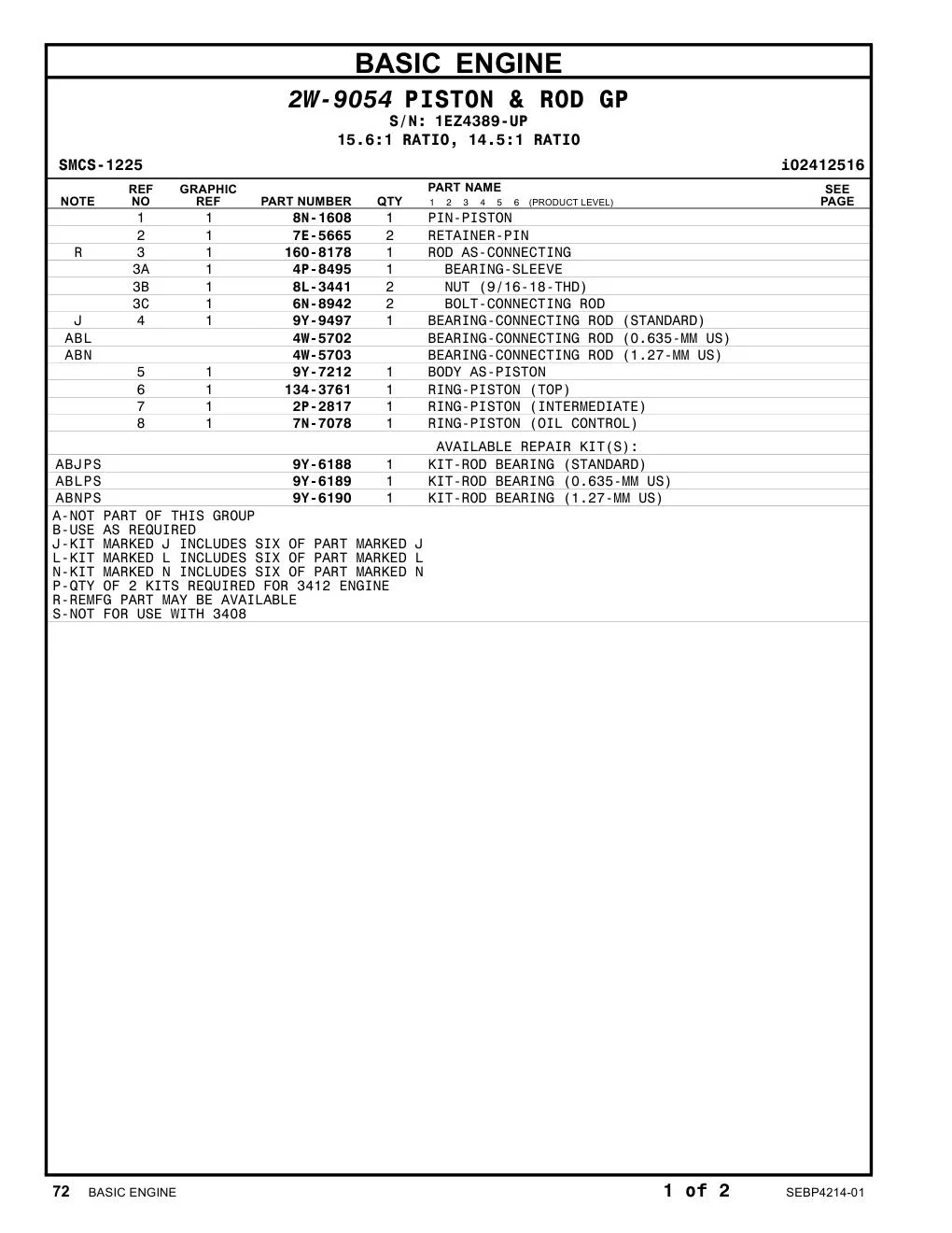 2P-2817 - RING-PISTON (INTERMEDIATE)