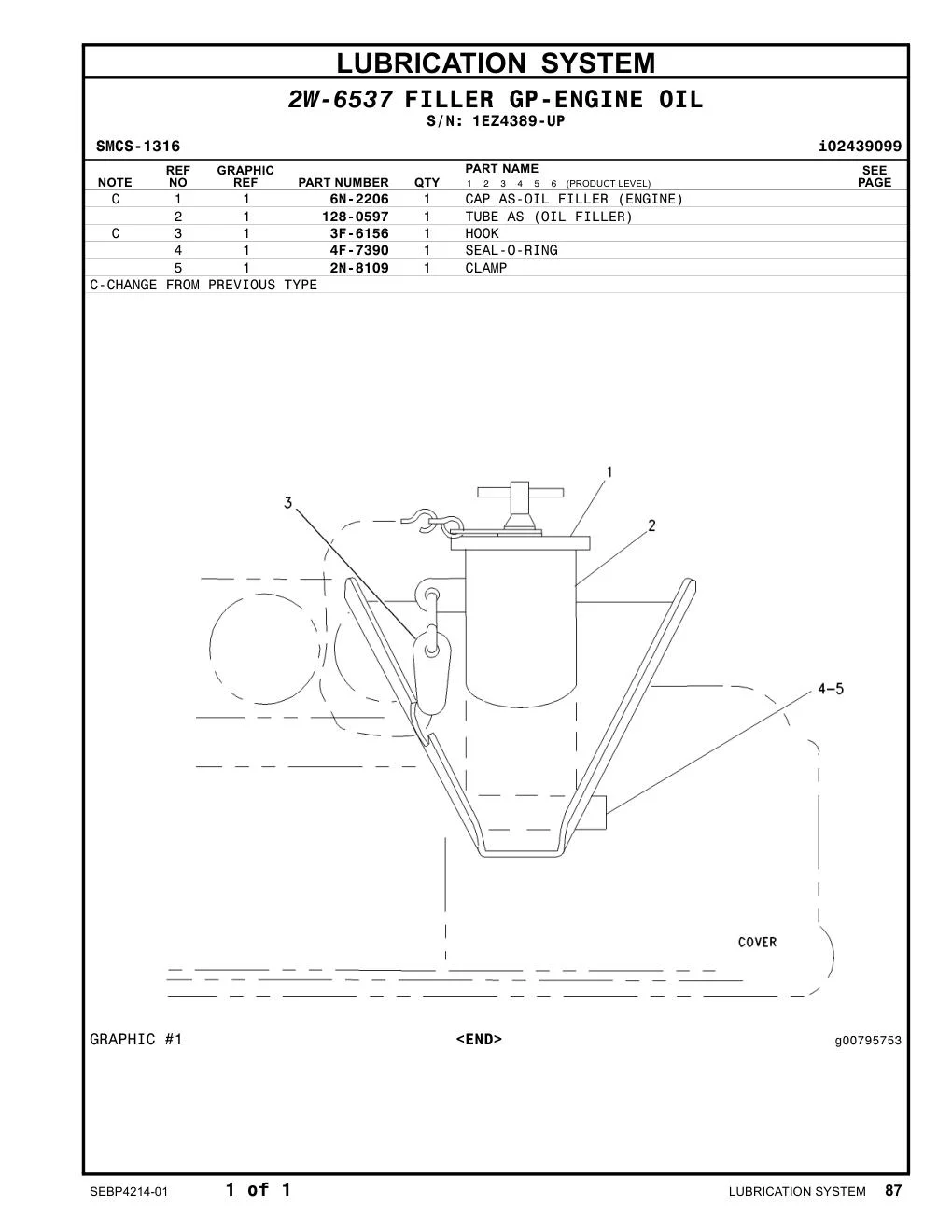 128-0597 - TUBE AS (OIL FILLER)
