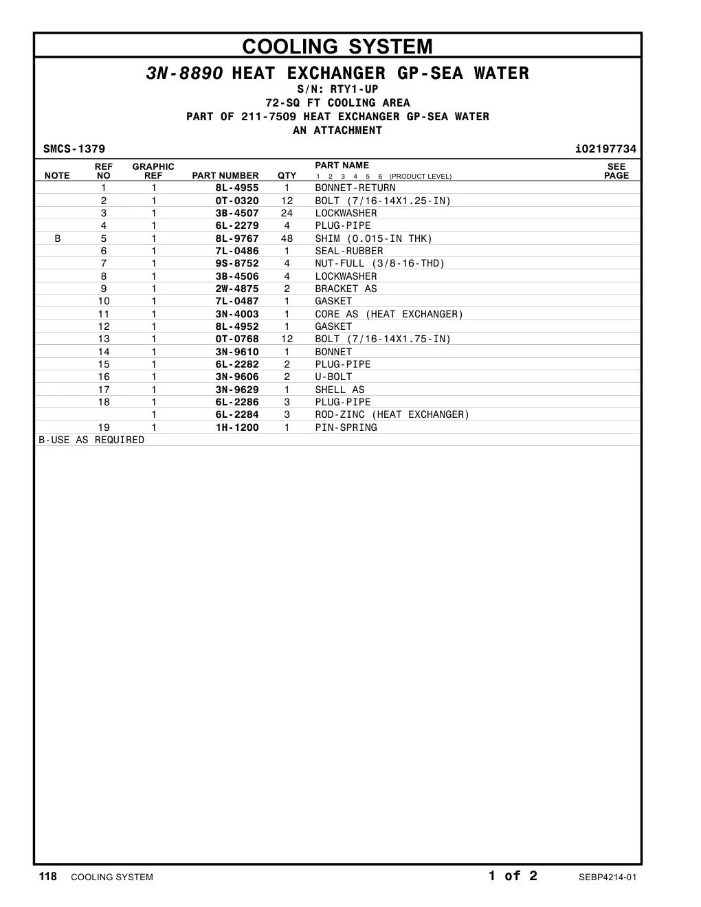 6L-2284 - ROD-ZINC (HEAT EXCHANGER)