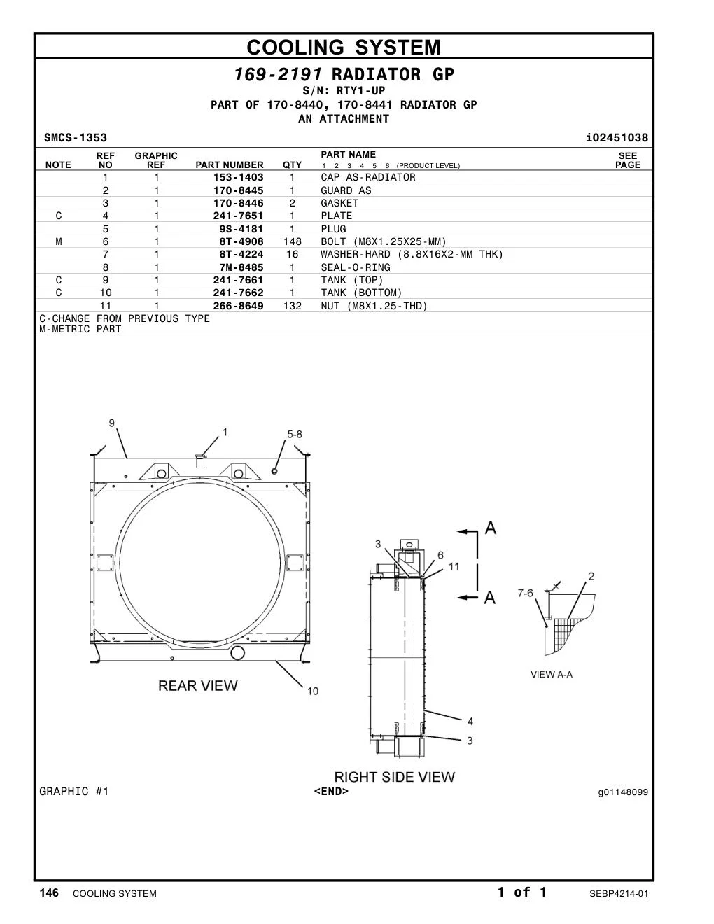 266-8649 - NUT (M8X1.25-THD)
