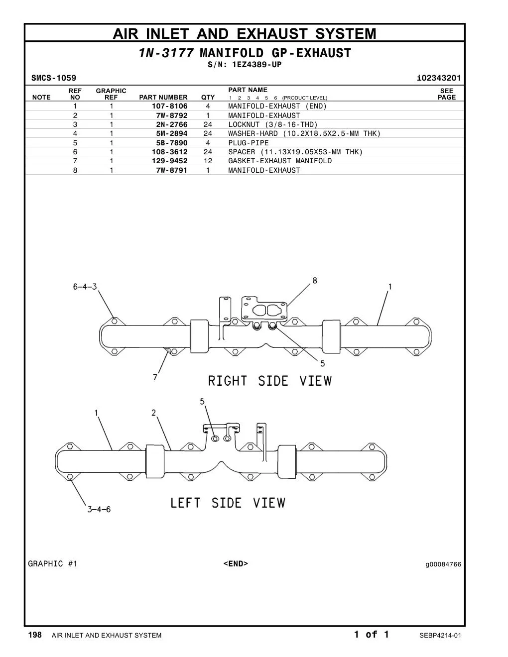 7W-8792 - MANIFOLD-EXHAUST