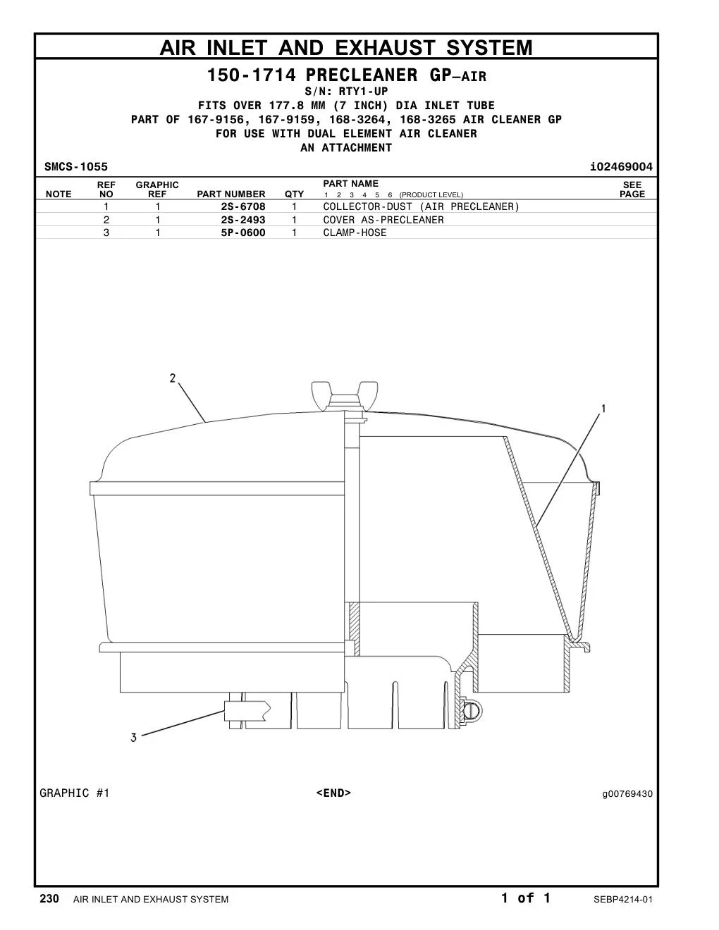 2S-2493 - COVER AS-PRECLEANER