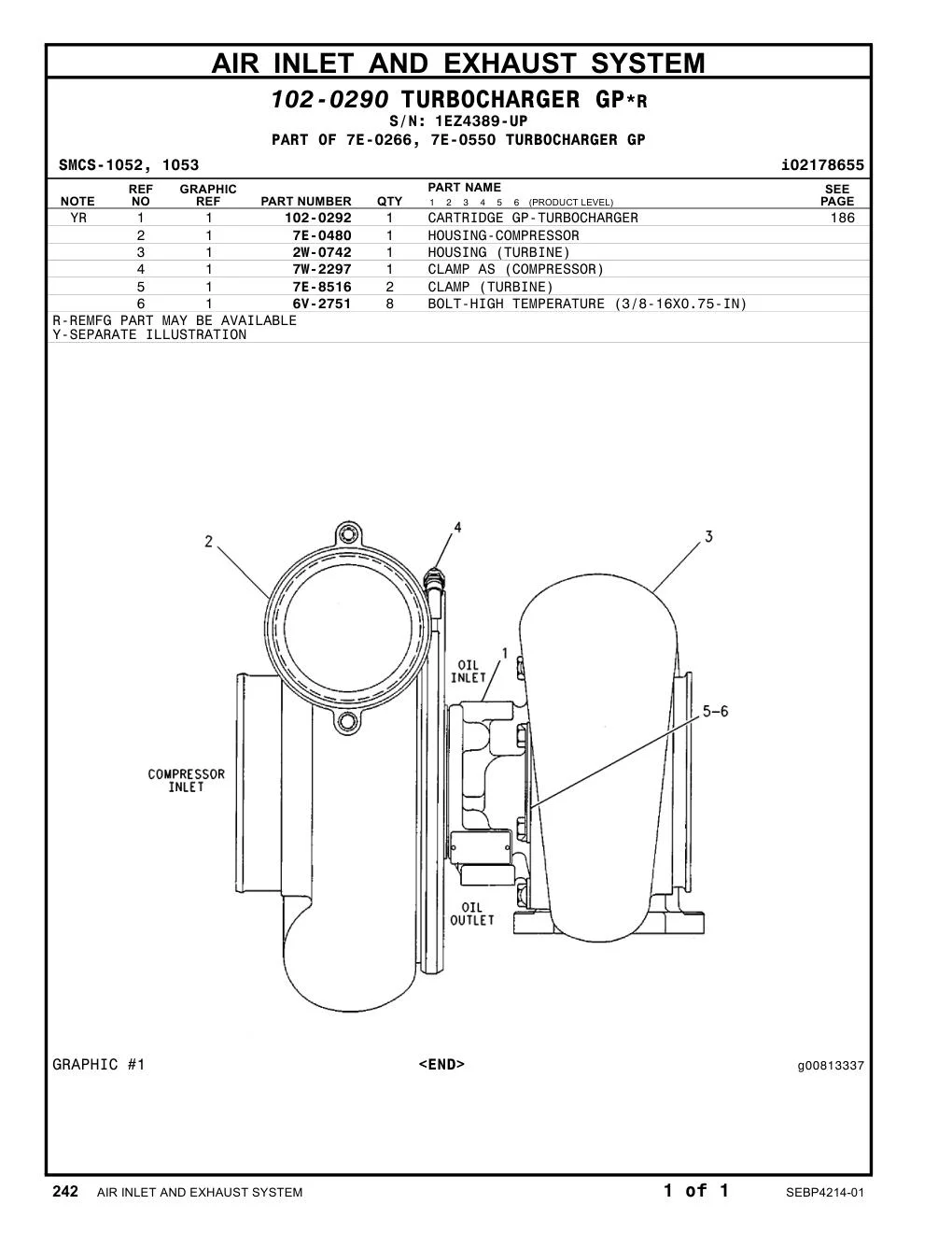 6V-2751 - BOLT-HIGH TEMPERATURE (3/8-16X0.75-IN)