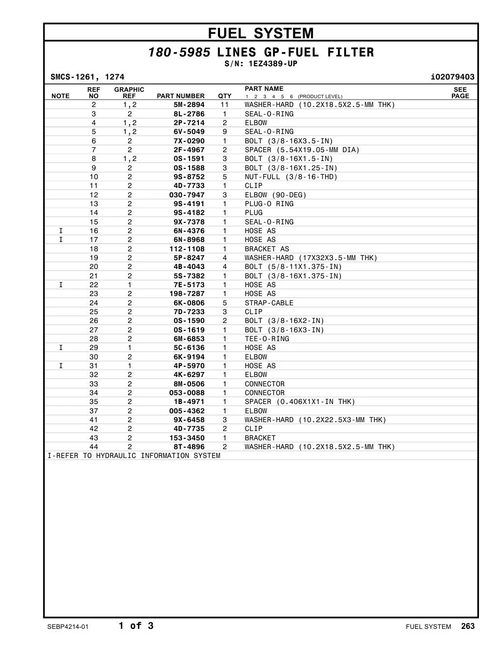 4K-6297 ELBOW · S/N 1EZ4389-UP CAT parts manual diagram