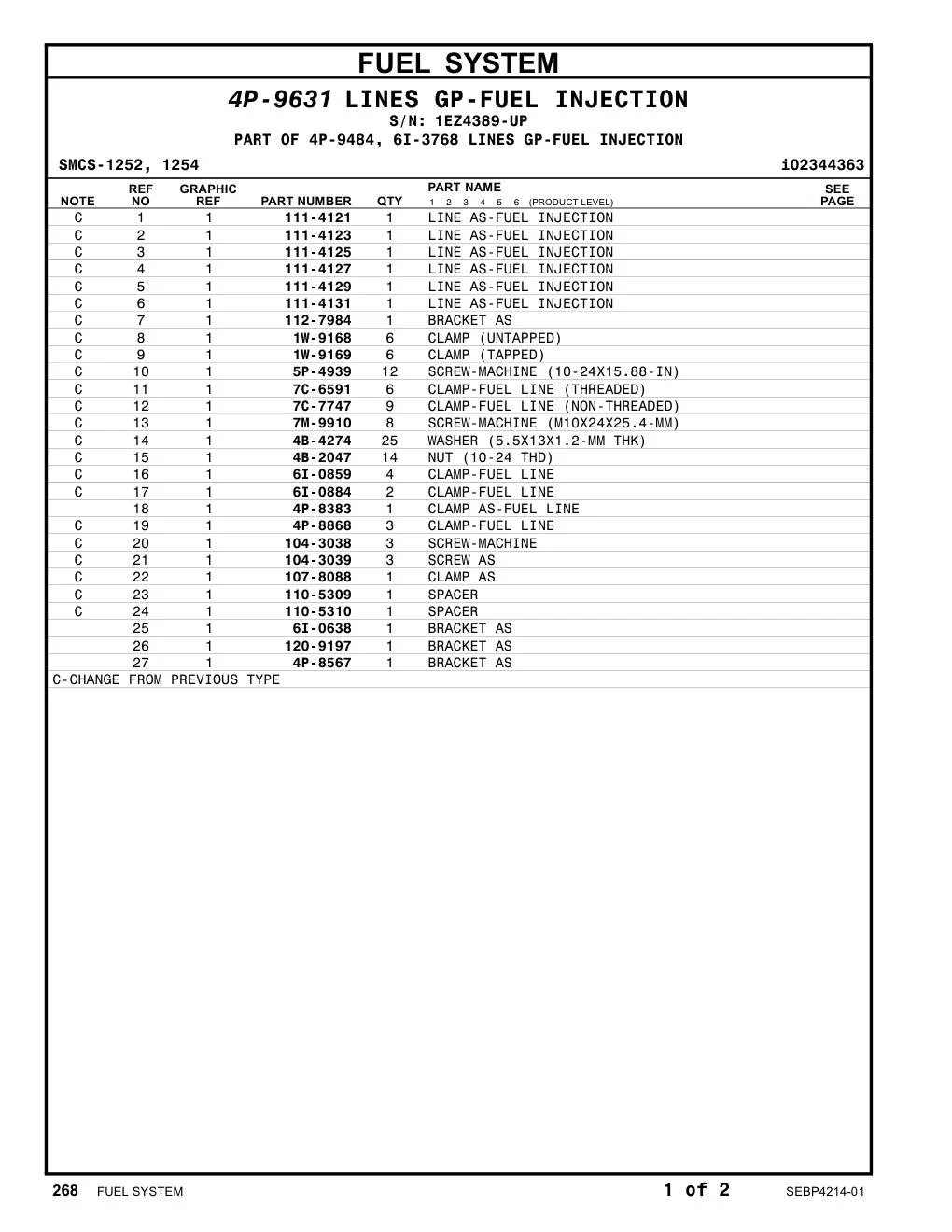 120-9197 BRACKET AS · S/N 1EZ4389-UP CAT parts manual diagram