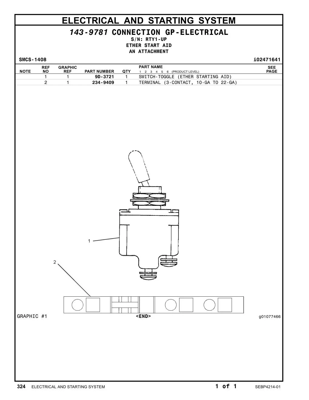 9D-3721 - SWITCH-TOGGLE