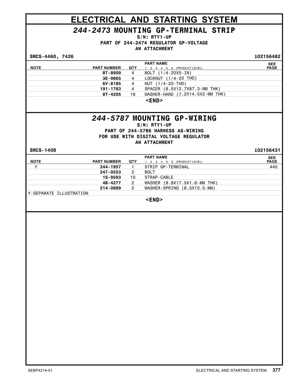 8T-8909 - BOLT (1/4-20X5-IN)
