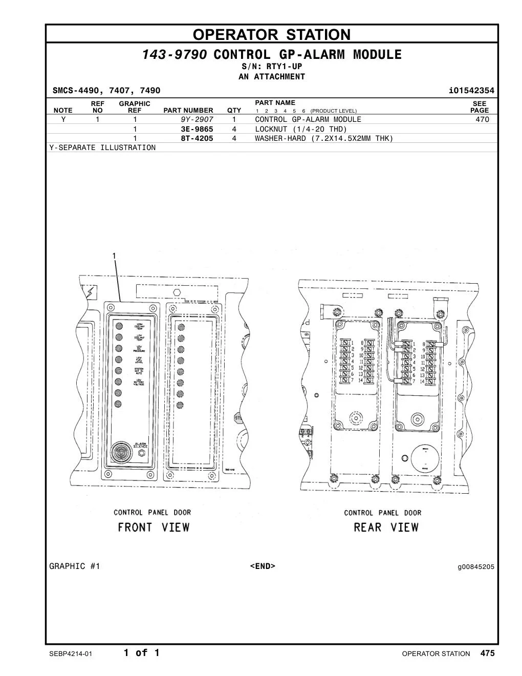 9Y-2907 - CONTROL GP-ALARM MODULE