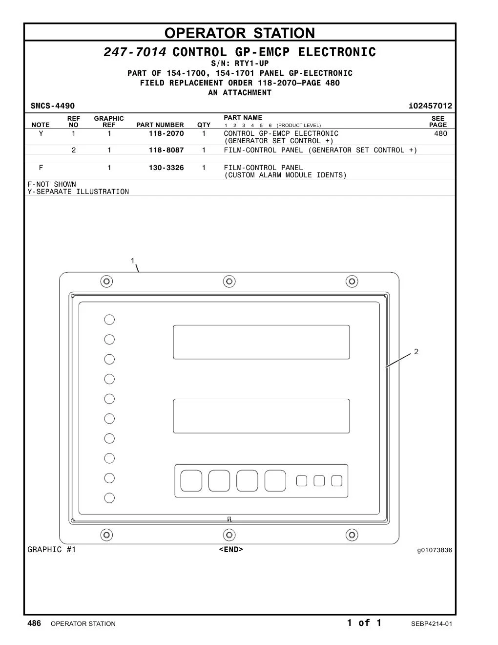 118-2070 - CONTROL GP-EMCP ELECTRONIC