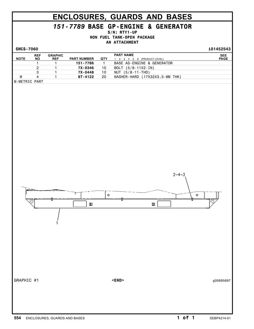151-7786 - BASE AS-ENGINE & GENERATOR