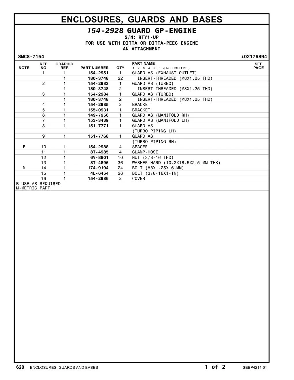 155-0931 BRACKET · S/N RTY1-UP CAT parts manual diagram