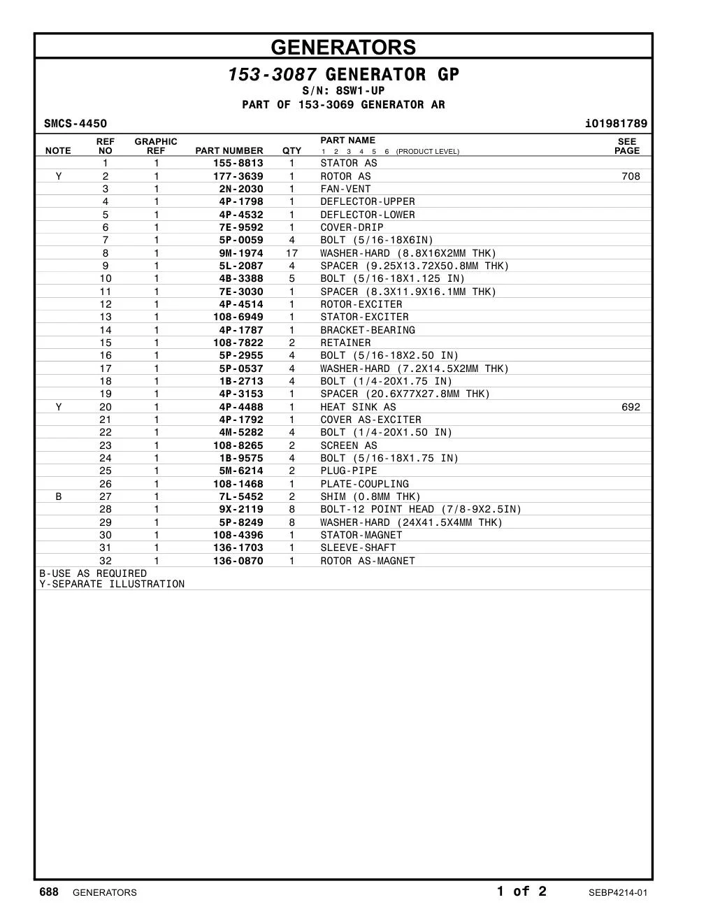 155-8813 - STATOR AS
