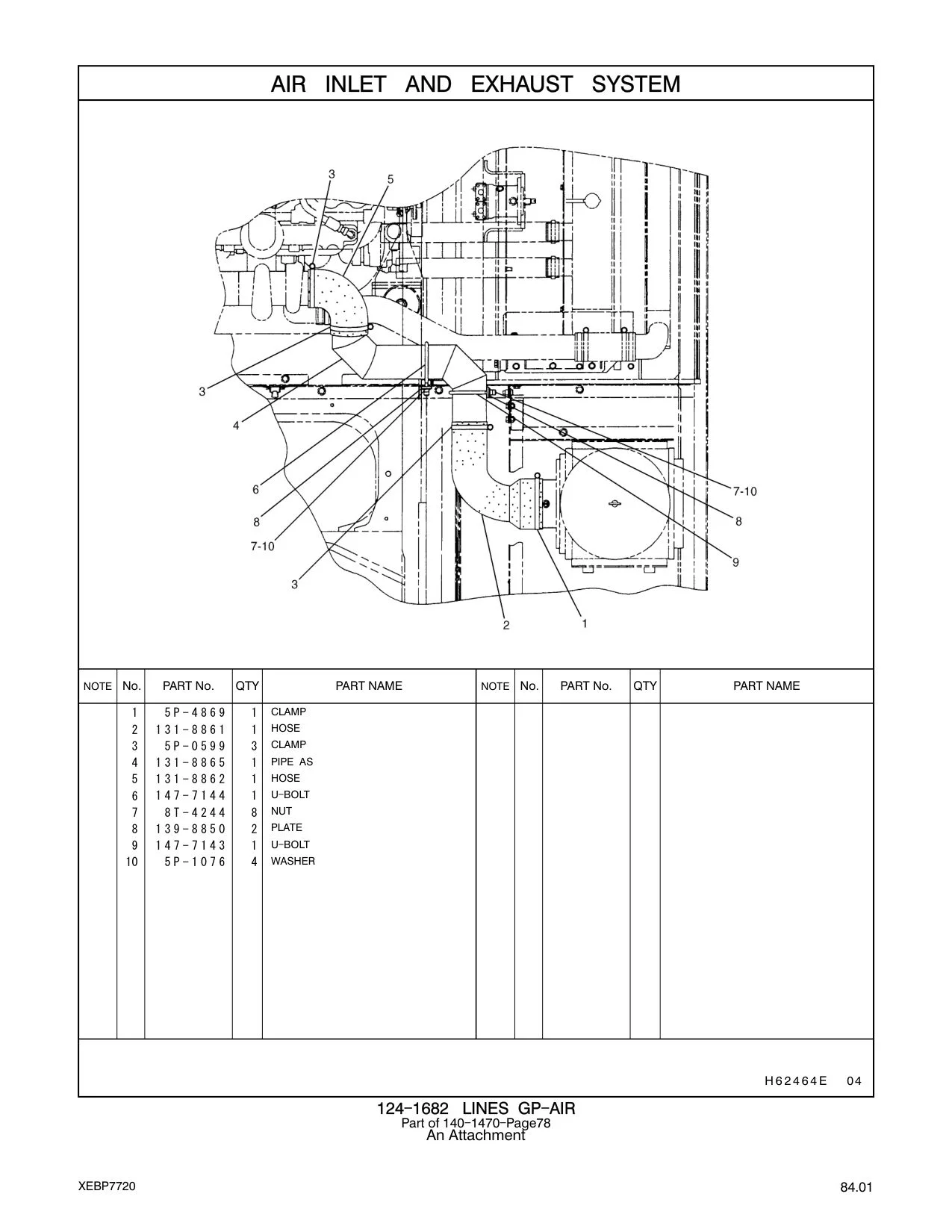 131-8861 HOSE CAT parts manual diagram