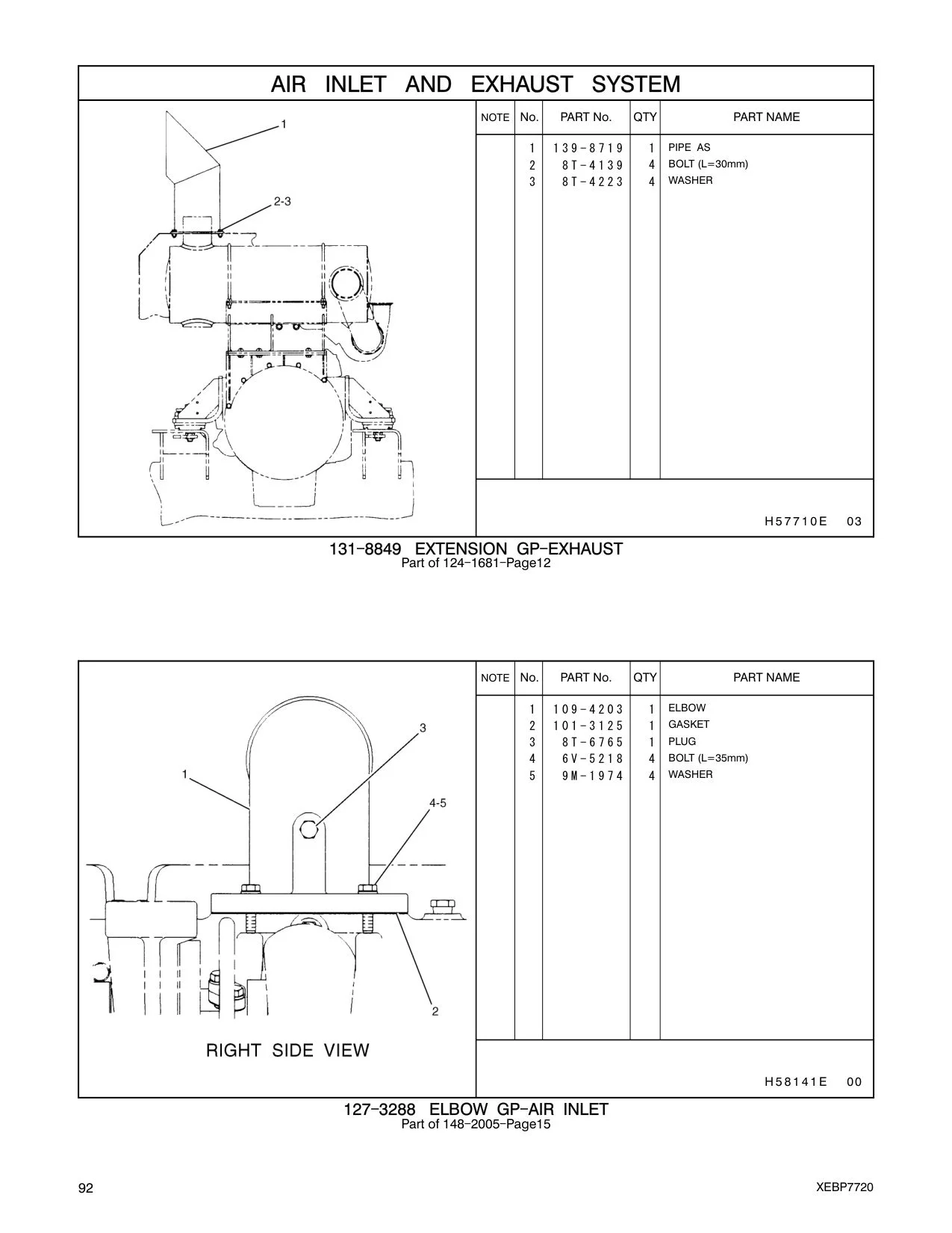 101-3125 GASKET(AIRINLETMANIFOLD) CAT parts manual diagram