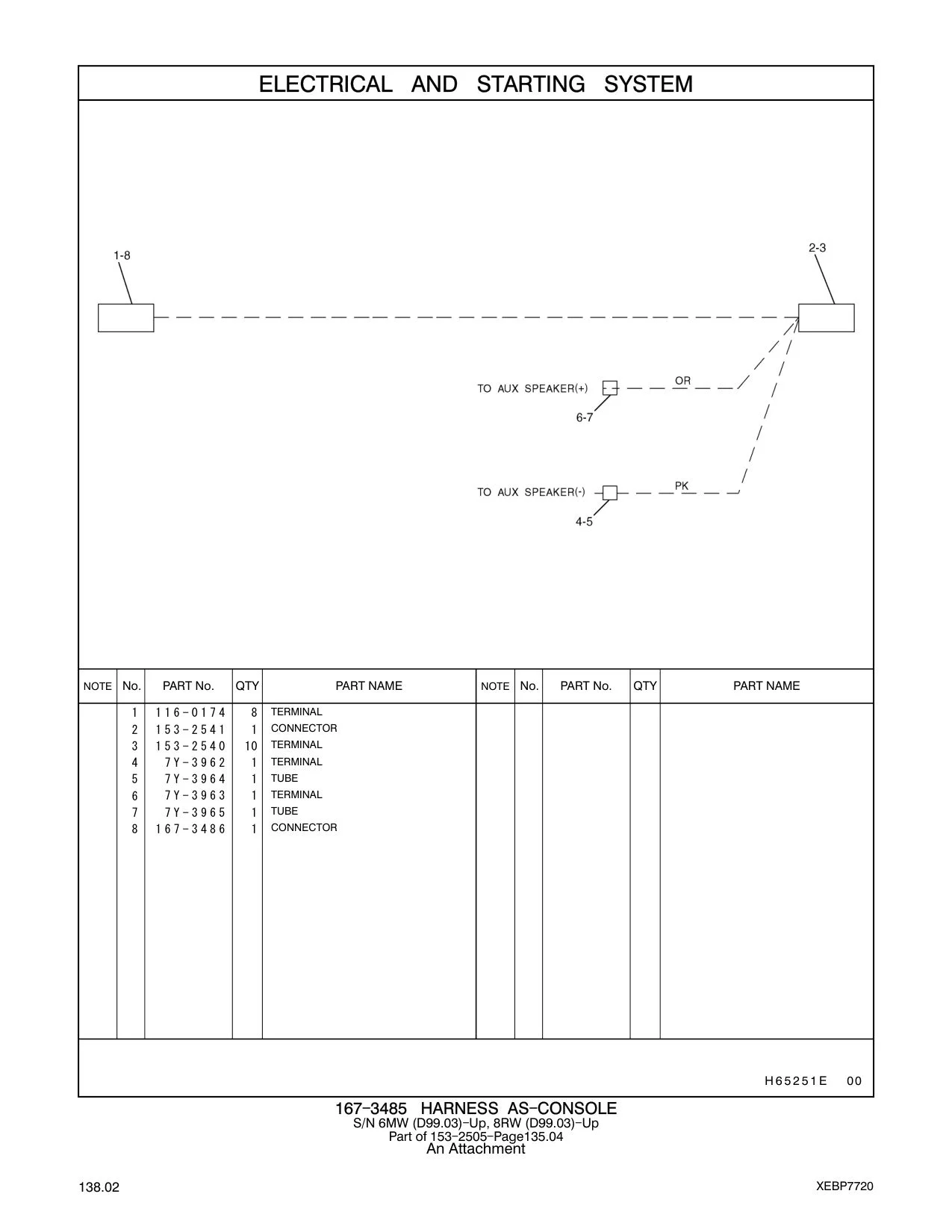 167-3486 CONNECTOR CAT parts manual diagram