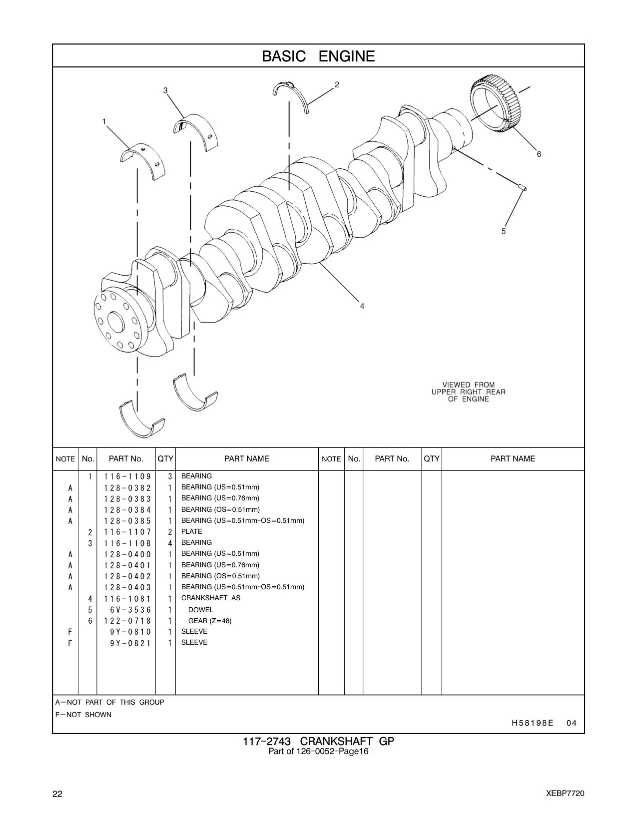 116-1081 - CRANKSHAFT AS