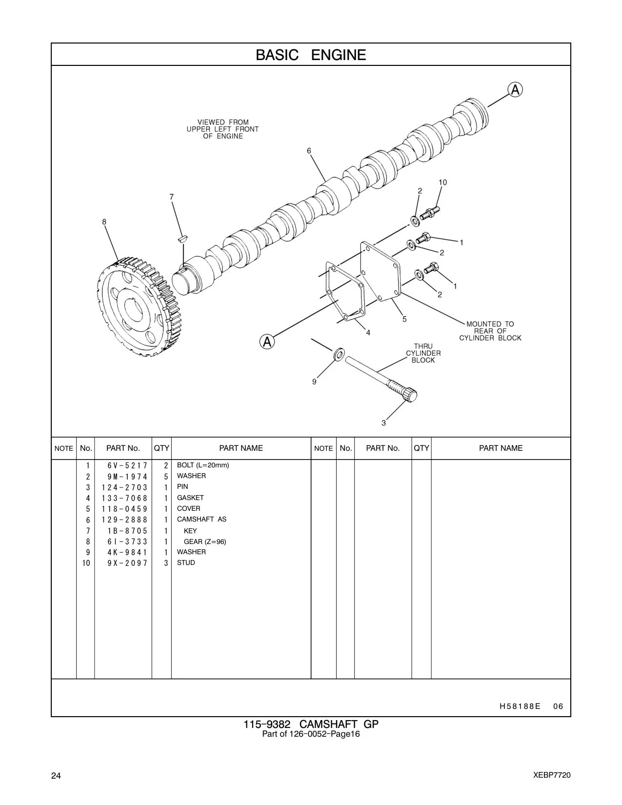 118-0459 COVER CAT parts manual diagram
