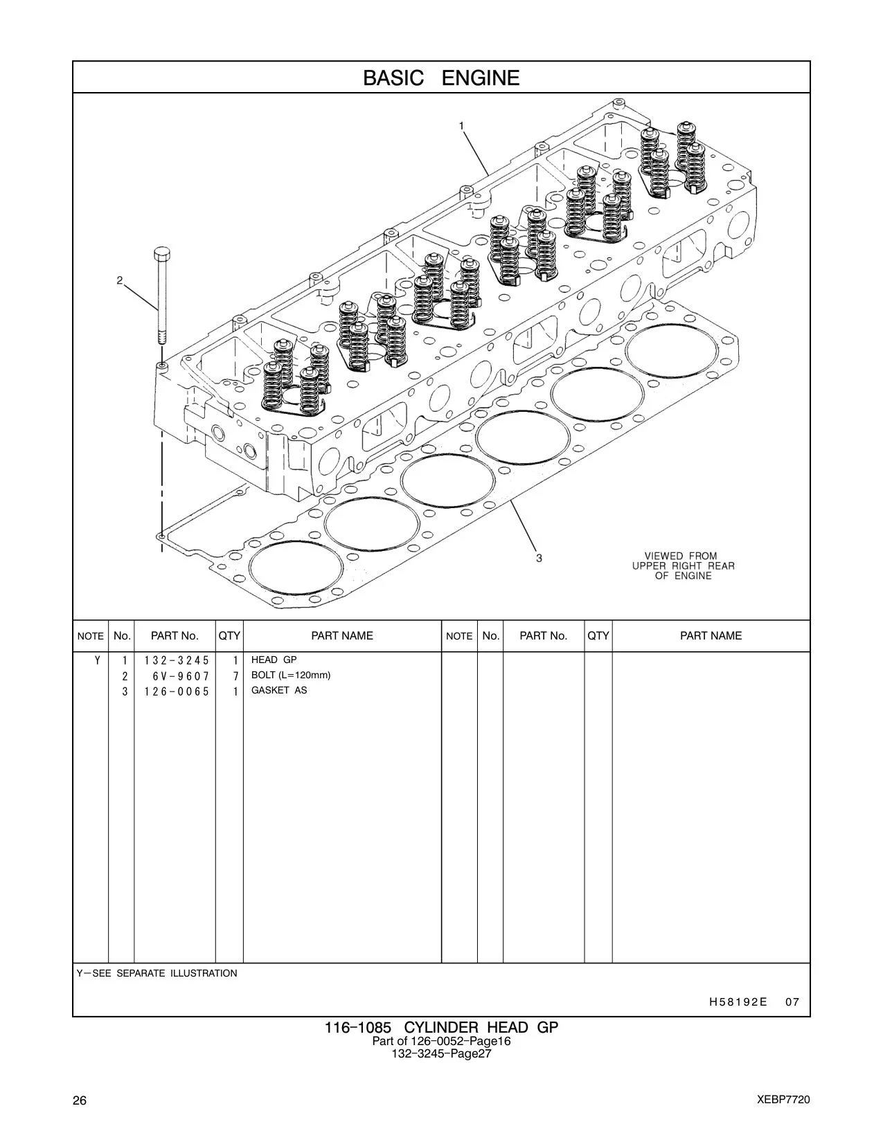 6V-9607 - BOLT (L=120mm)