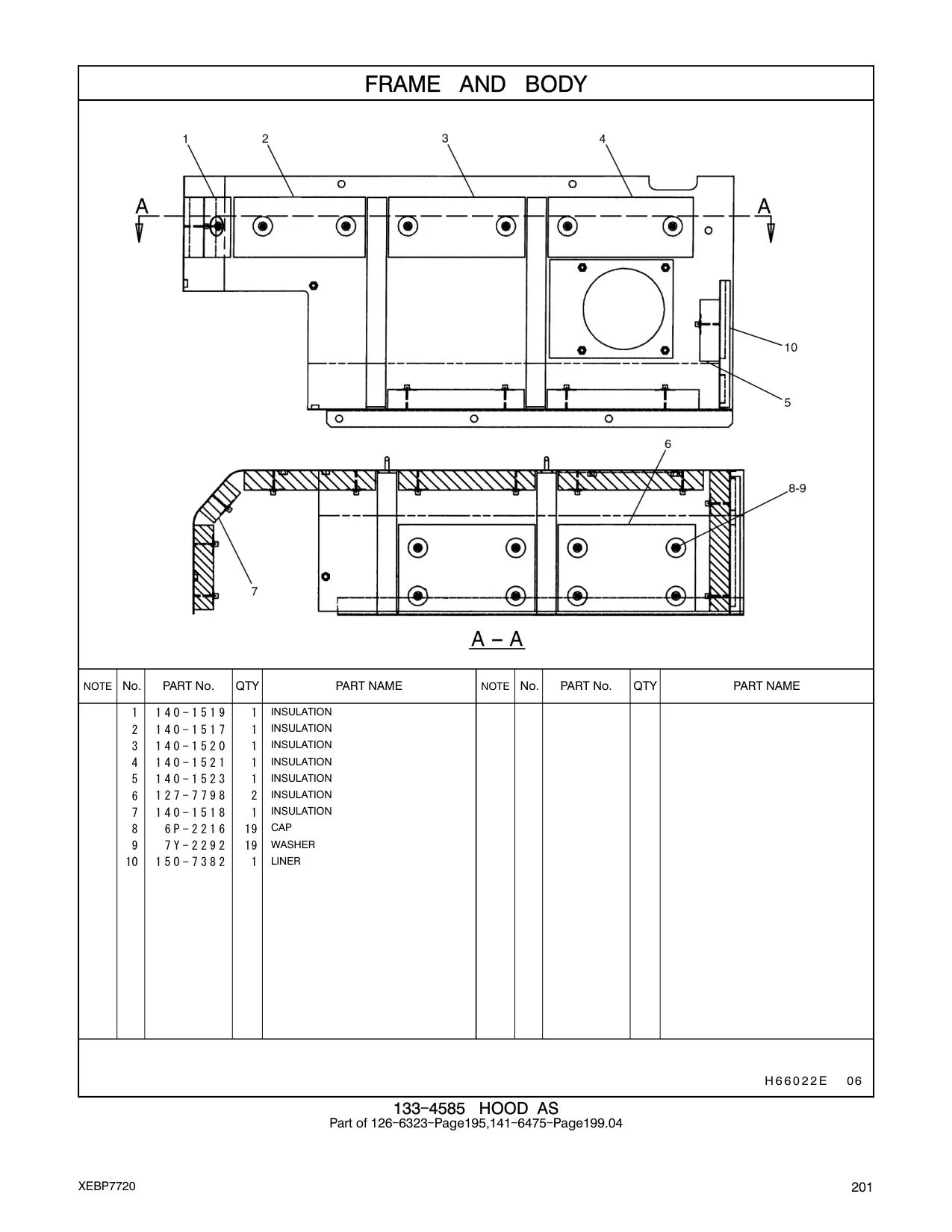 140-1519 INSULATION CAT parts manual diagram