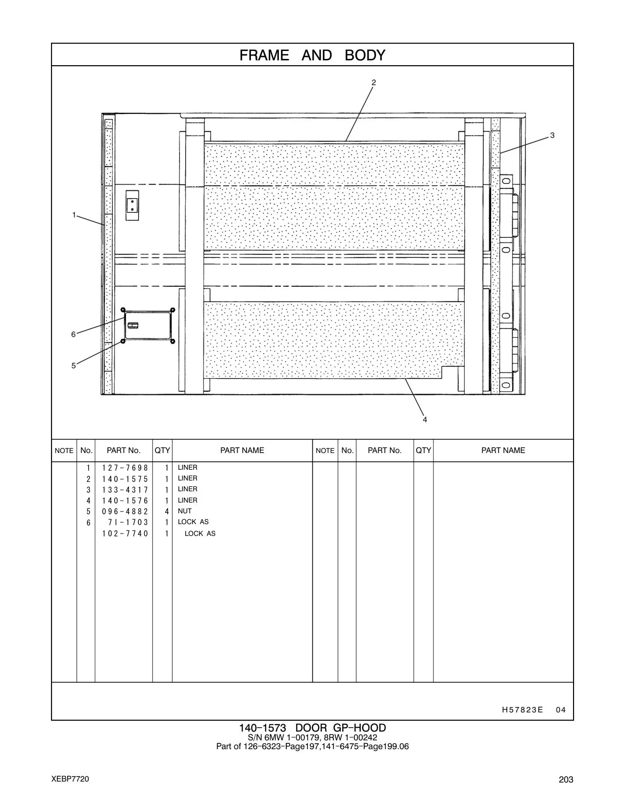 127-7698 LINER CAT parts manual diagram