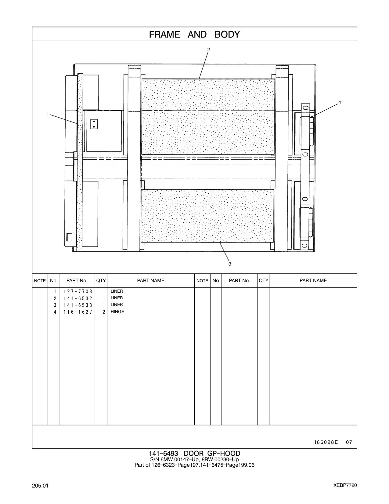 141-6532 LINER CAT parts manual diagram
